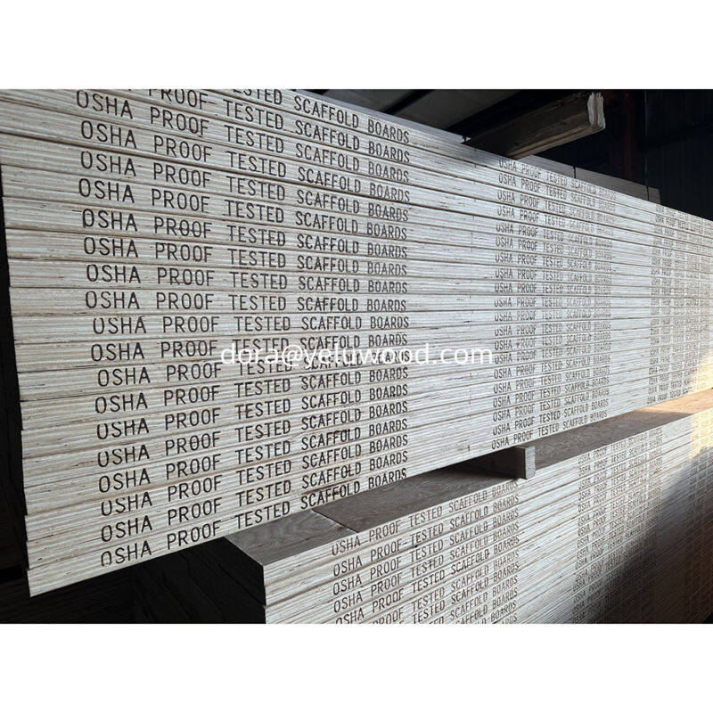 China Factory Pine LVL Scaffold Board, F17+ ASNZS 4357, High-Strength for Construction, 300x63mm