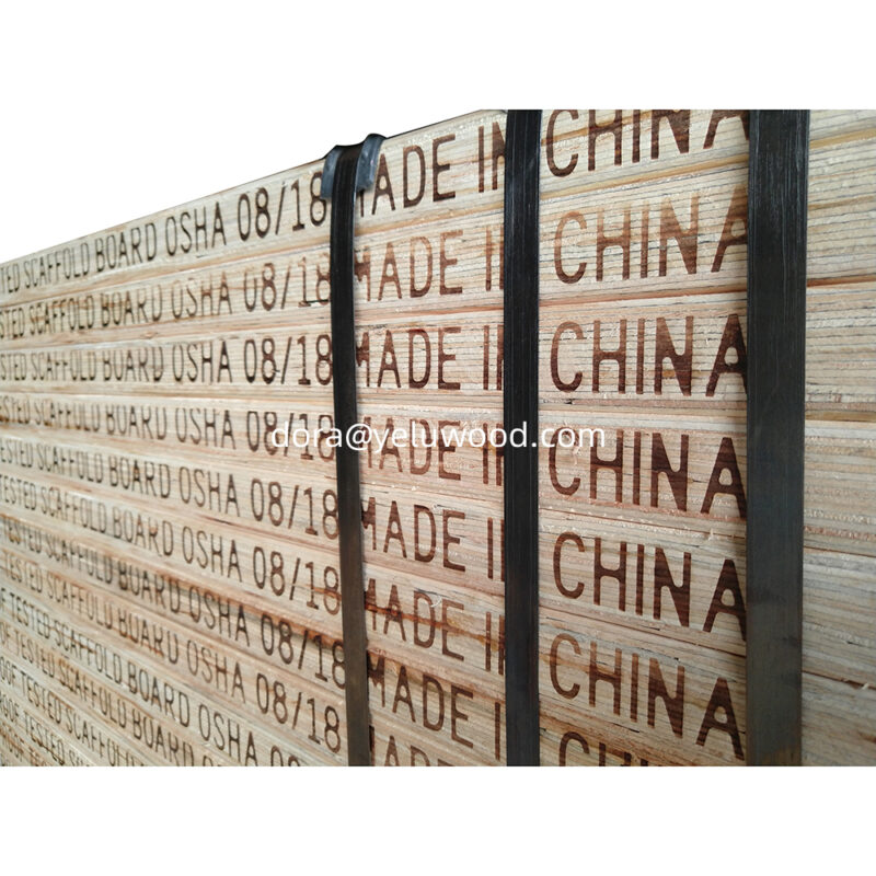 Structural LVL Scaffold Board, China Factory, Q235 Pine Beam, 12m Length